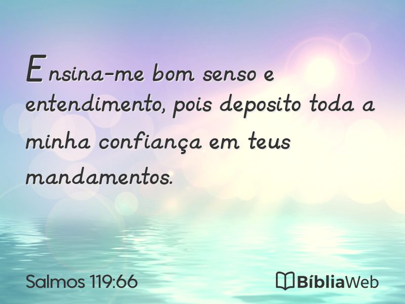 Salmos 119:66 em imagem para compartilhar