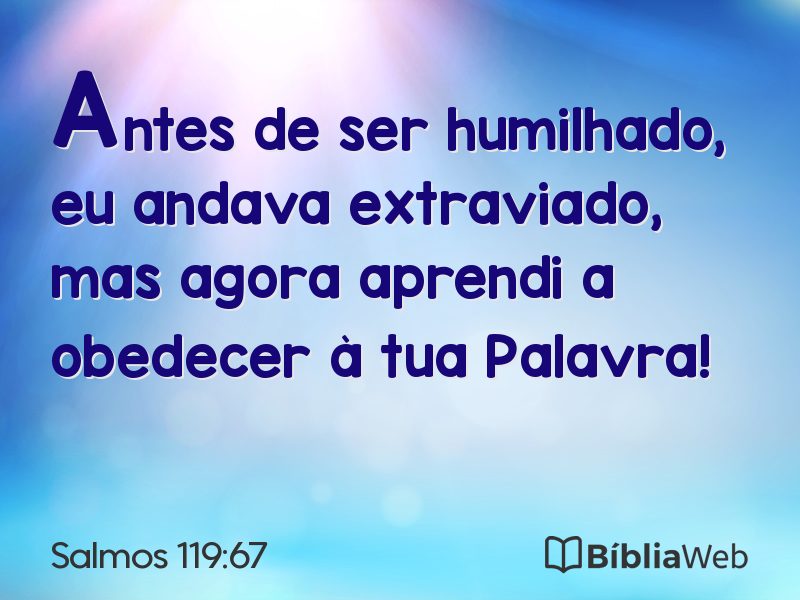 Salmos 119:67 em imagem para compartilhar