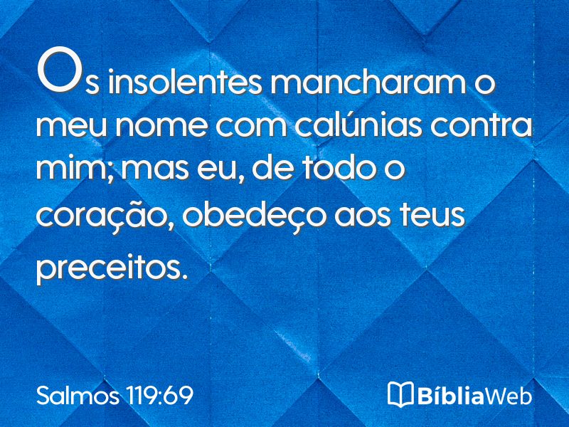 Salmos 119:69 em imagem para compartilhar