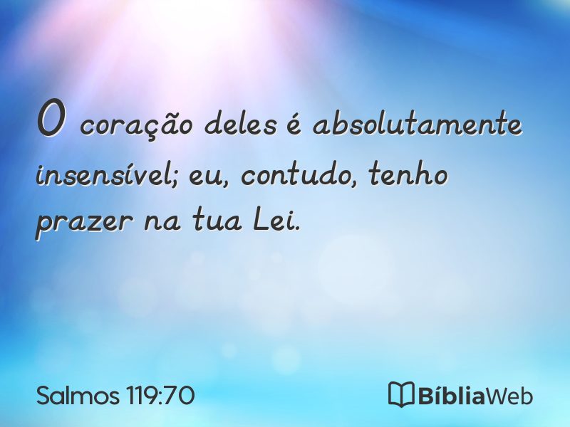 Salmos 119:70 em imagem para compartilhar