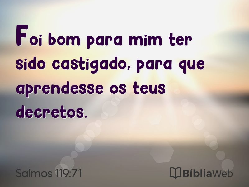 Salmos 119:71 em imagem para compartilhar