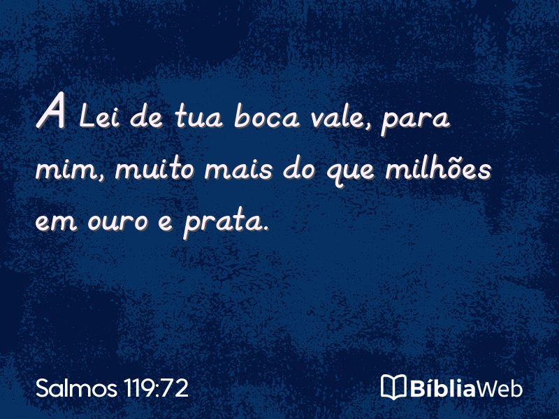 Salmos 119:72 em imagem para compartilhar