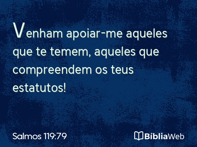 Salmos 119:79 em imagem para compartilhar