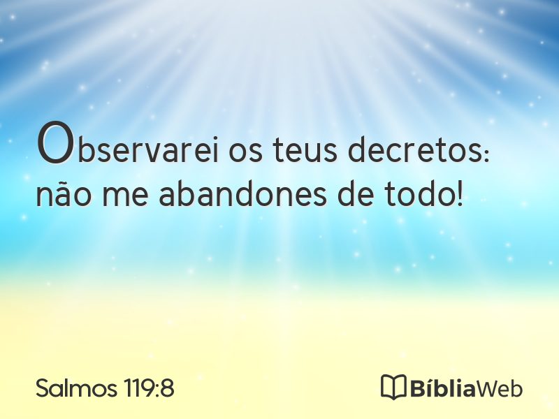 Salmos 119:8 em imagem para compartilhar