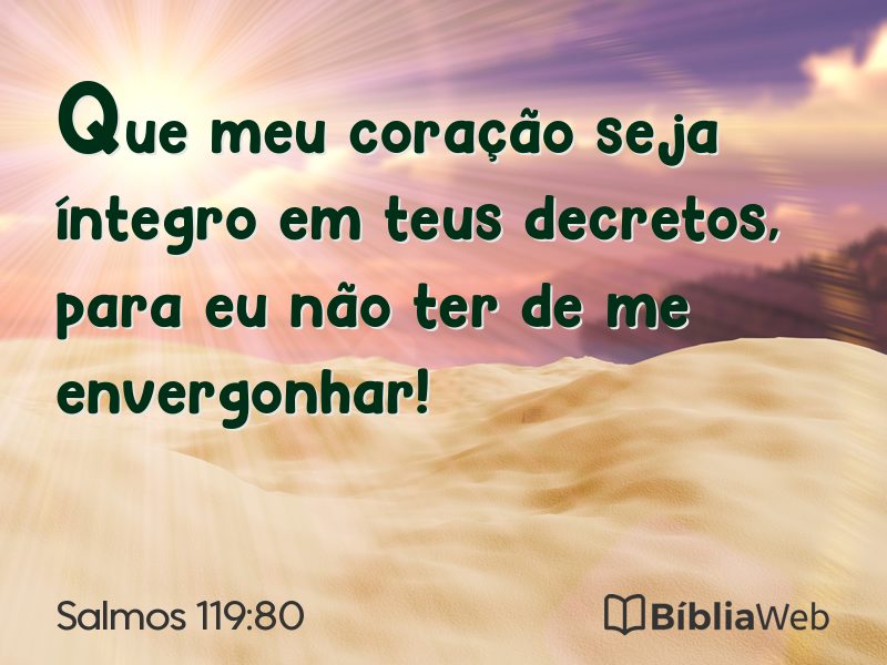 Salmos 119:80 em imagem para compartilhar