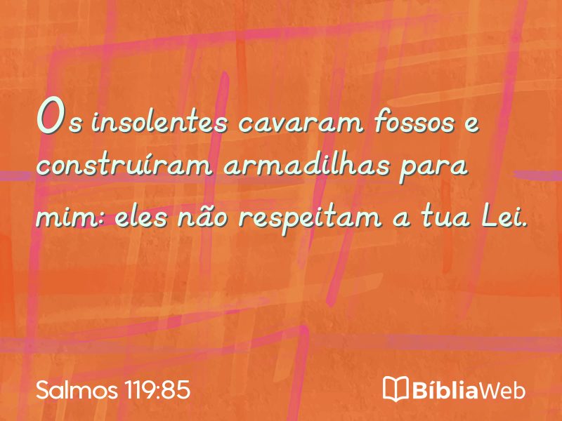 Salmos 119:85 em imagem para compartilhar