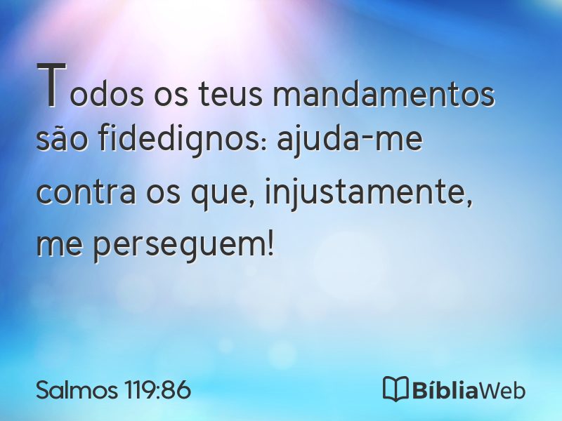 Salmos 119:86 em imagem para compartilhar
