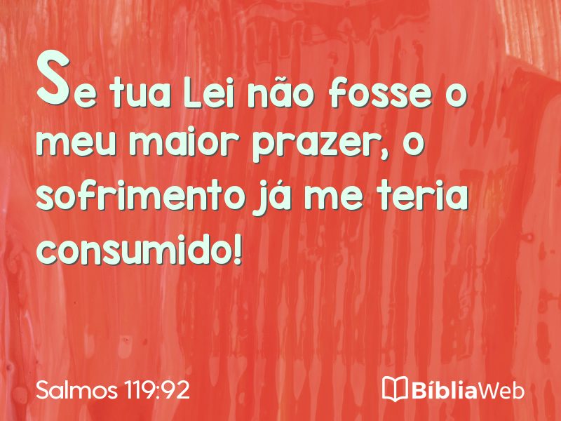 Salmos 119:92 em imagem para compartilhar
