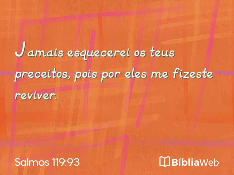 Salmos 119:93 em imagem para compartilhar