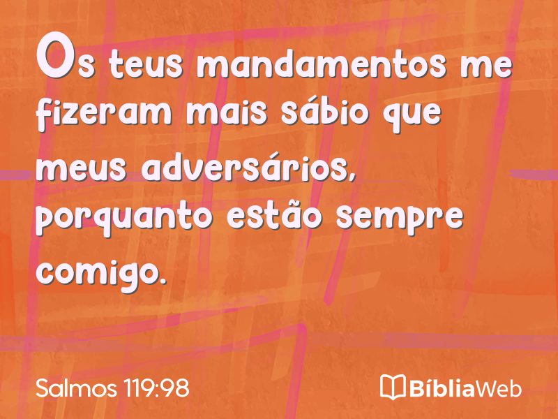 Salmos 119:98 em imagem para compartilhar