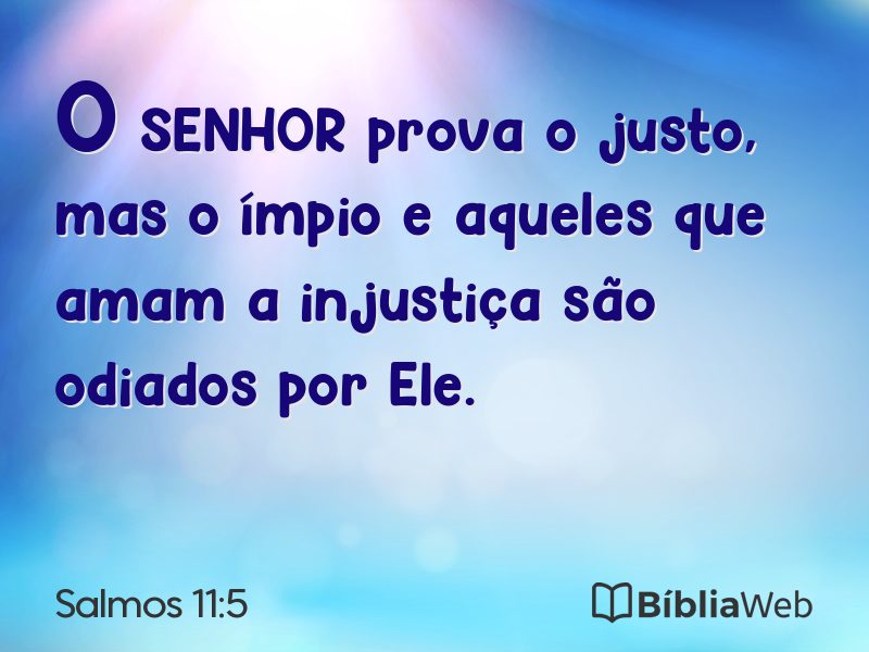 Salmos 11:5 em imagem para compartilhar