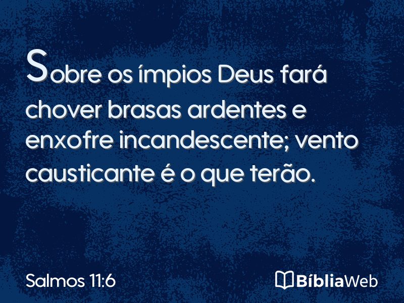 Salmos 11:6 em imagem para compartilhar