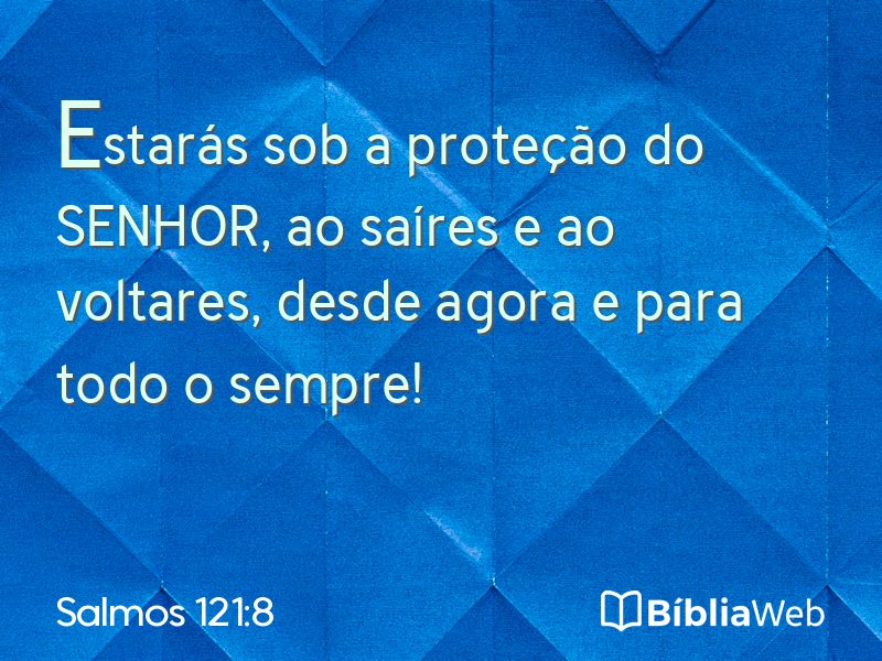 Salmos 121:8 em imagem para compartilhar