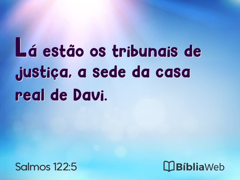 Salmos 122:5 em imagem para compartilhar