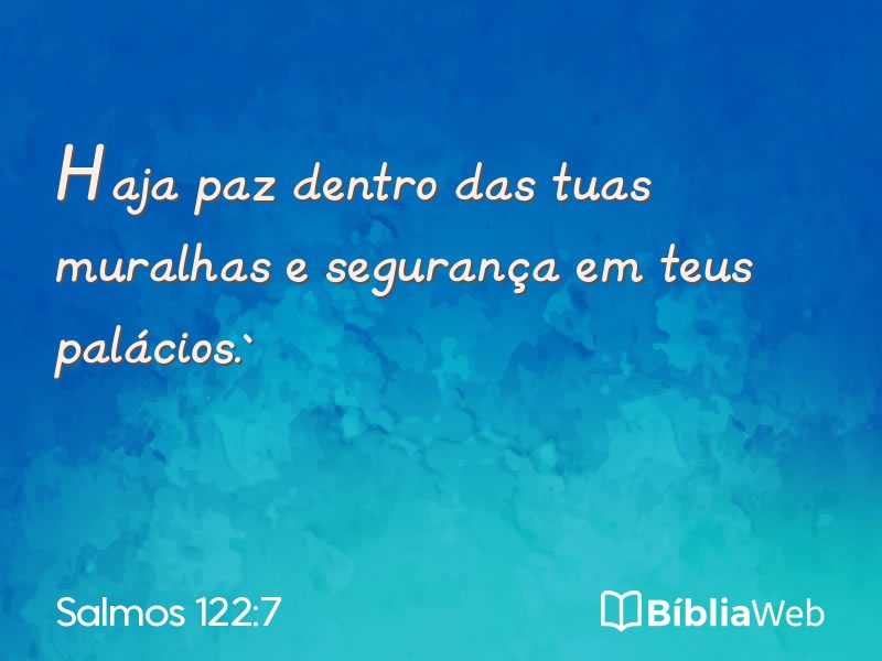 Salmos 122:7 em imagem para compartilhar
