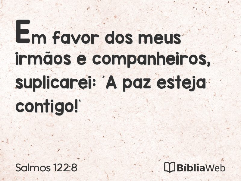 Salmos 122:8 em imagem para compartilhar