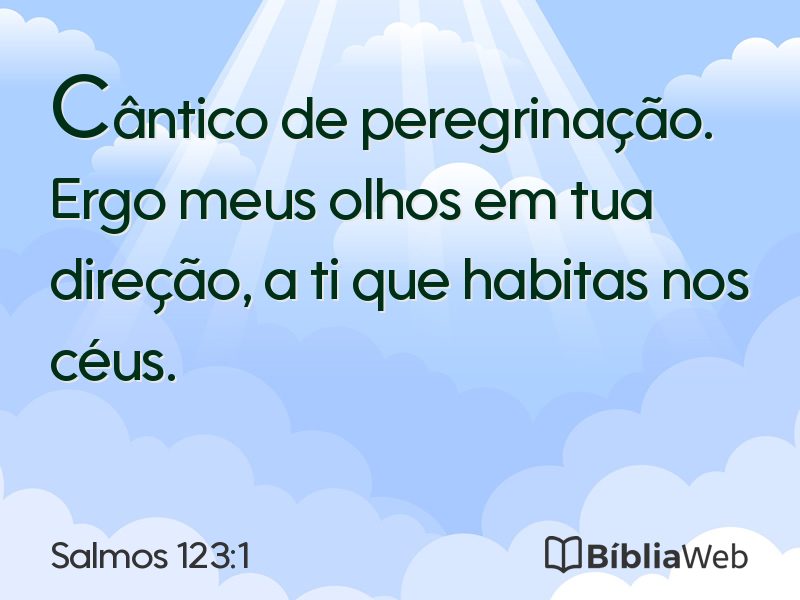 Salmos 123:1 em imagem para compartilhar