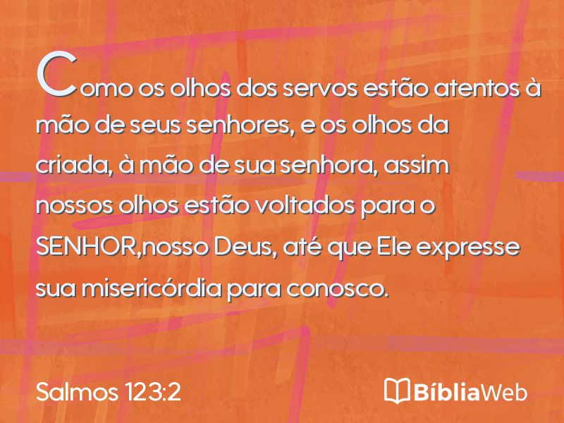 Salmos 123:2 em imagem para compartilhar
