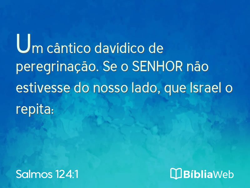 Salmos 124:1 em imagem para compartilhar