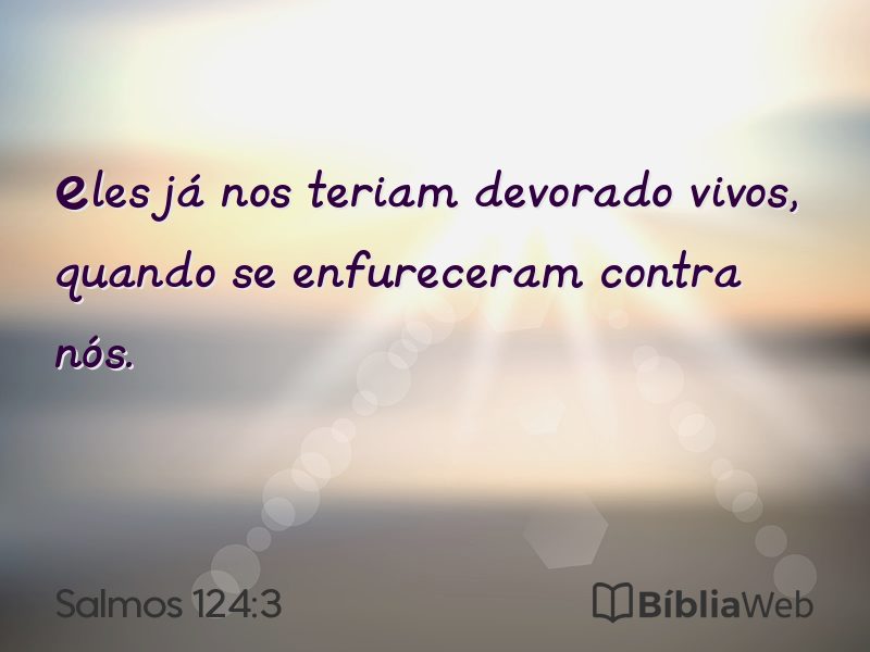 Salmos 124:3 em imagem para compartilhar