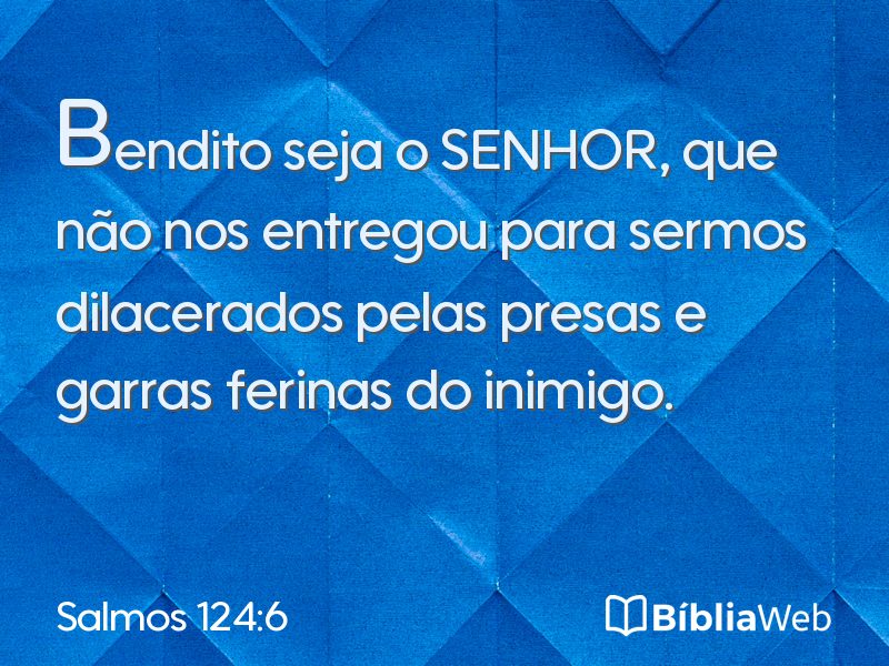 Salmos 124:6 em imagem para compartilhar