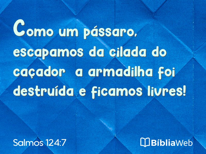 Salmos 124:7 em imagem para compartilhar