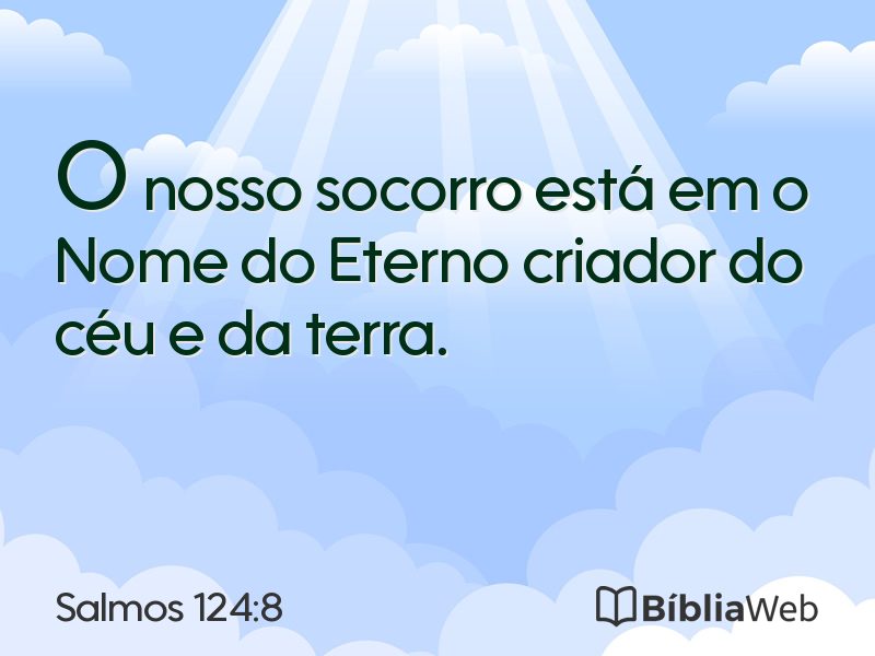 Salmos 124:8 em imagem para compartilhar