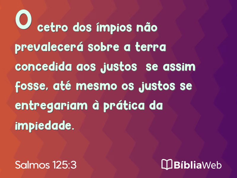 Salmos 125:3 em imagem para compartilhar