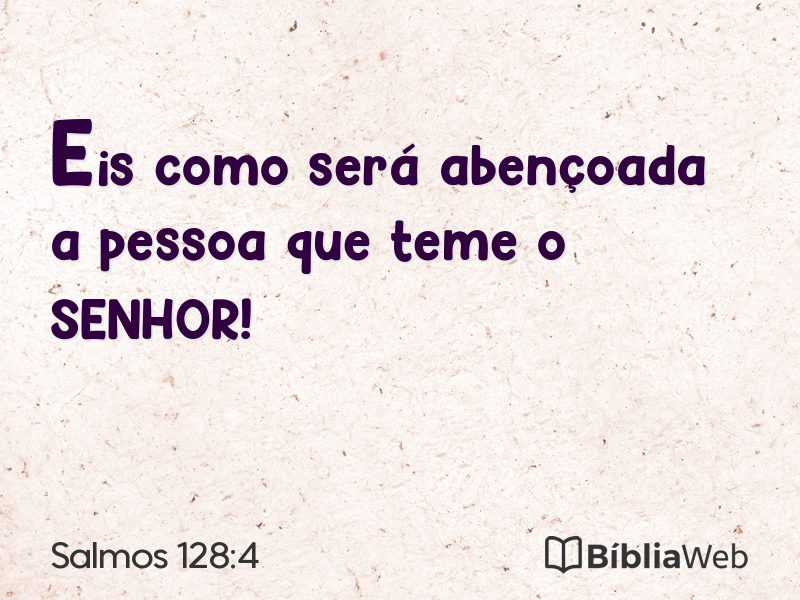 Salmos 128:4 em imagem para compartilhar