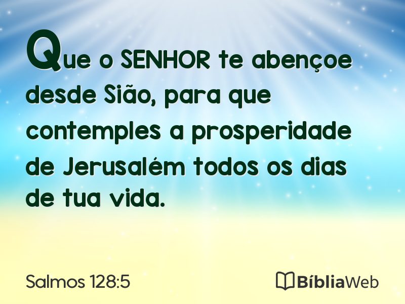 Salmos 128:5 em imagem para compartilhar