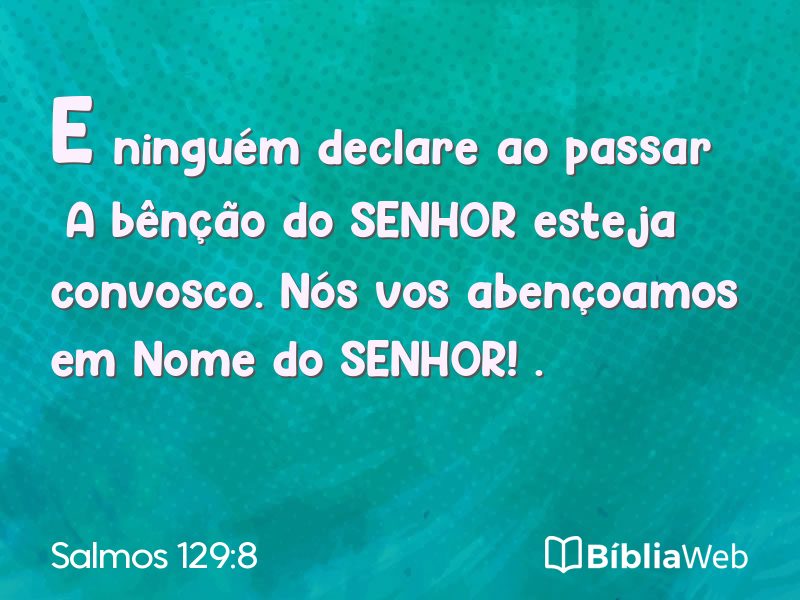 Salmos 129:8 em imagem para compartilhar