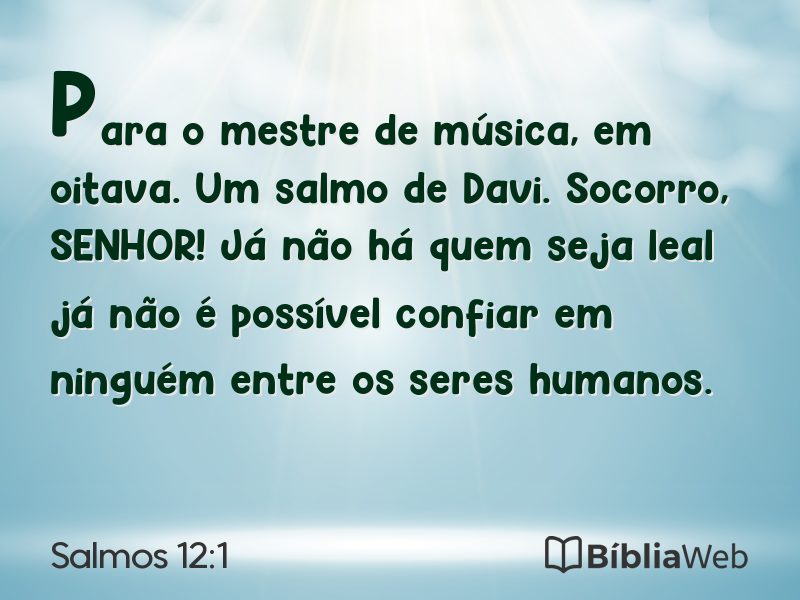 Salmos 12:1 em imagem para compartilhar