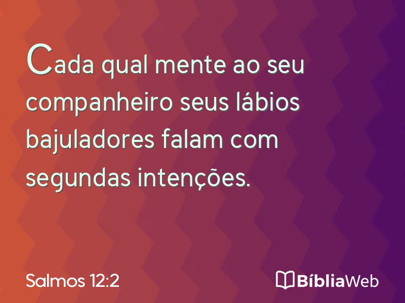 Salmos 12:2 em imagem para compartilhar