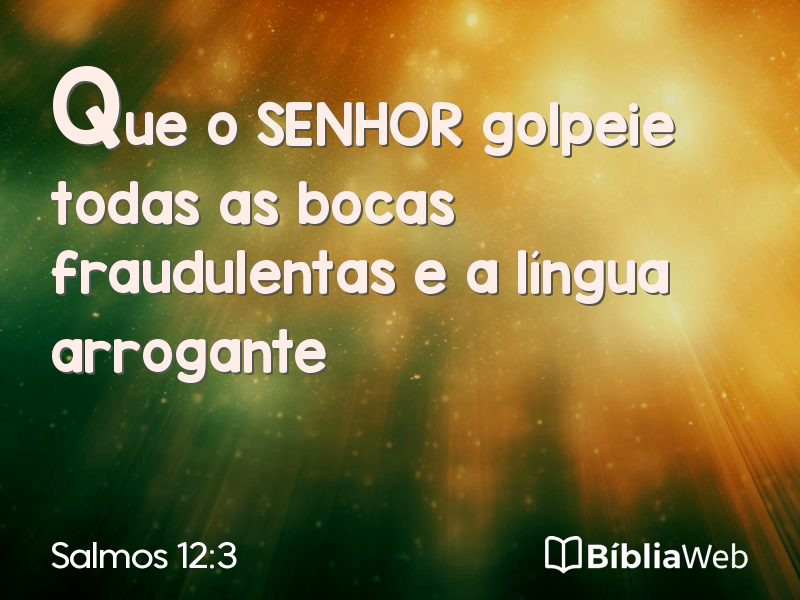 Salmos 12:3 em imagem para compartilhar