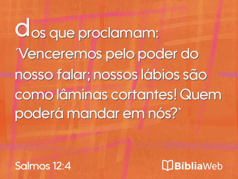 Salmos 12:4 em imagem para compartilhar