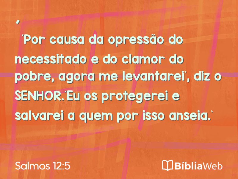 Salmos 12:5 em imagem para compartilhar