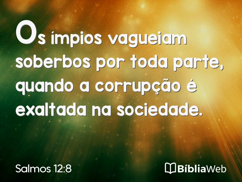Salmos 12:8 em imagem para compartilhar