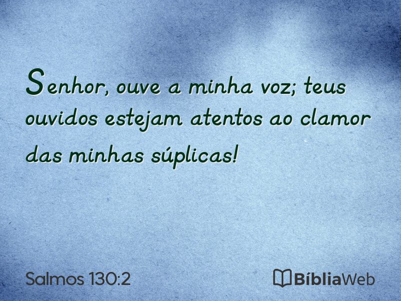 Salmos 130:2 em imagem para compartilhar