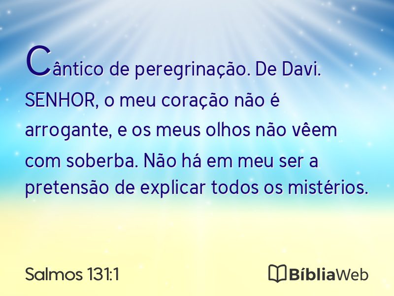 Salmos 131:1 em imagem para compartilhar