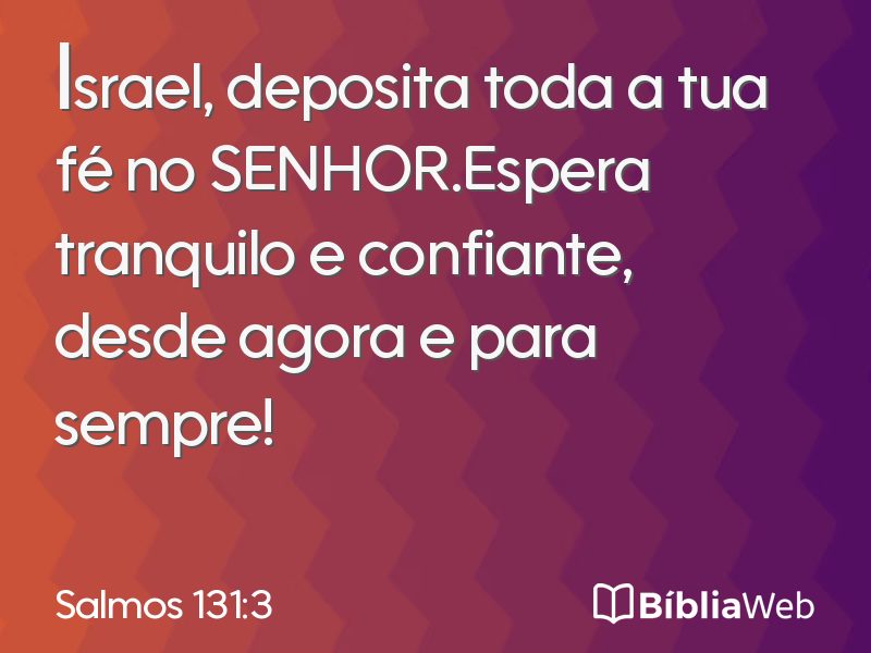 Salmos 131:3 em imagem para compartilhar