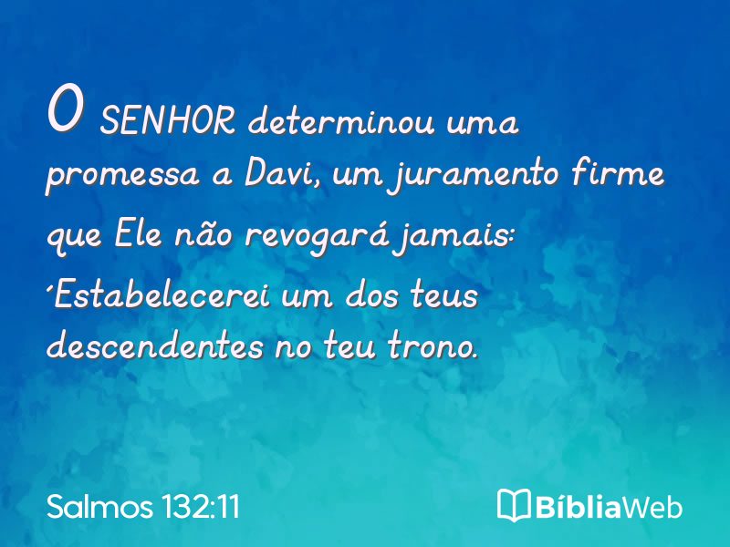 Salmos 132:11 em imagem para compartilhar