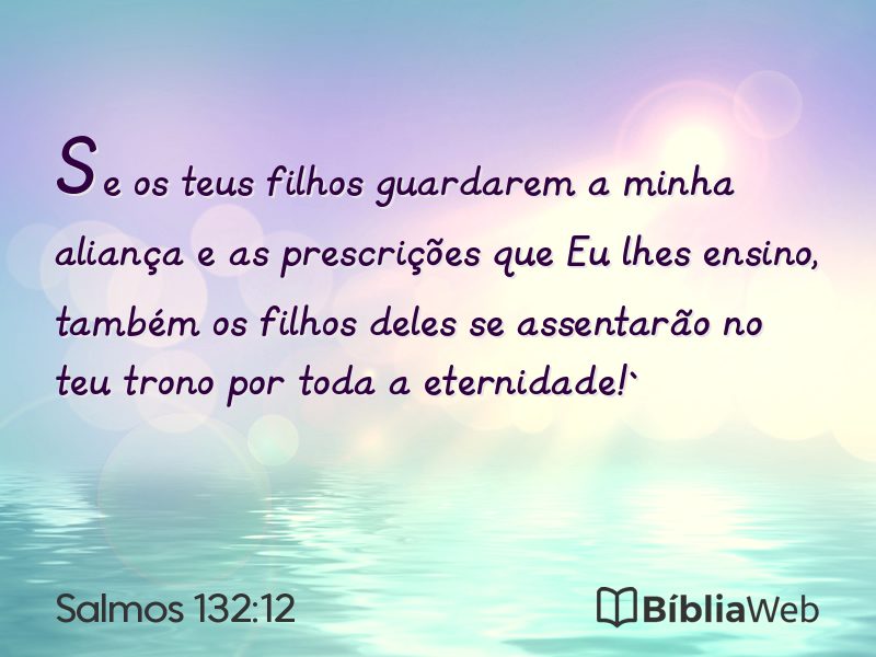 Salmos 132:12 em imagem para compartilhar