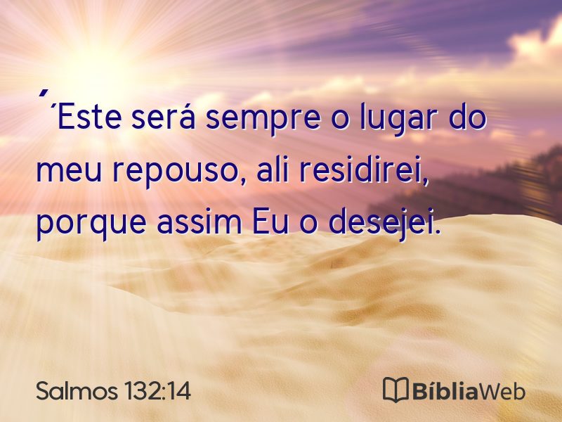 Salmos 132:14 em imagem para compartilhar
