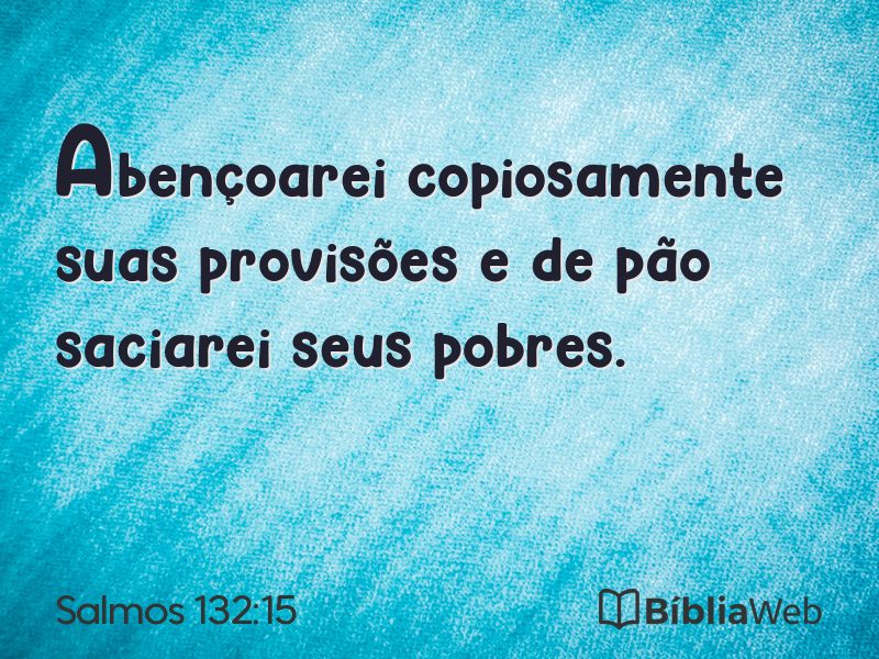 Salmos 132:15 em imagem para compartilhar