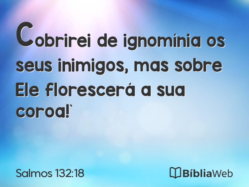 Salmos 132:18 em imagem para compartilhar