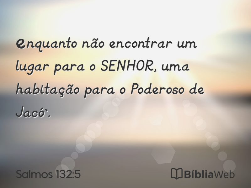 Salmos 132:5 em imagem para compartilhar