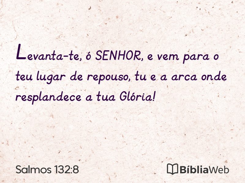 Salmos 132:8 em imagem para compartilhar