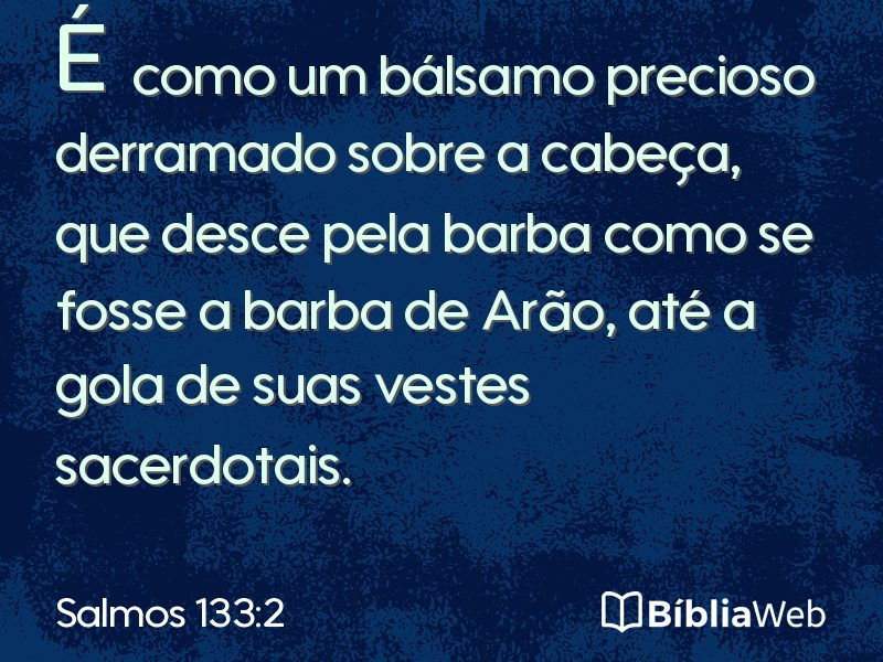 Salmos 133:2 em imagem para compartilhar