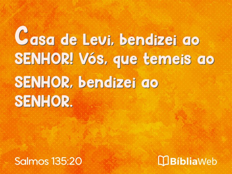 Salmos 135:20 em imagem para compartilhar