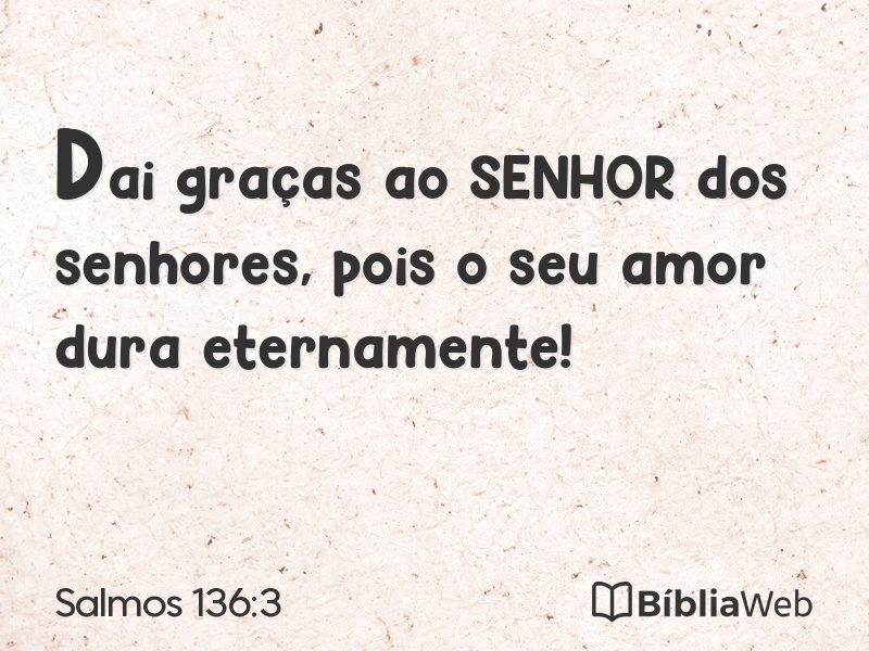Salmos 136:3 em imagem para compartilhar